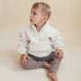Children's Cream Borg Pocket Jumper, thumbnail 2 of 10