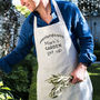 Personalised My Organic Garden Linen Apron, thumbnail 4 of 9