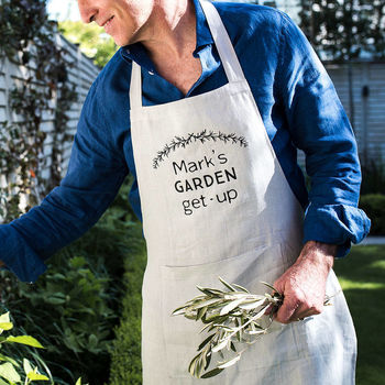 Personalised My Organic Garden Linen Apron, 4 of 9