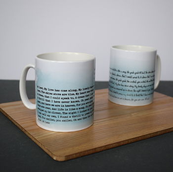 Your Quotation Or Song Watercolour Wash Mug, 5 of 12
