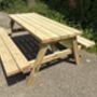 Heavy Duty Garden/Pub Picnic Table With Traditional Top, thumbnail 2 of 7