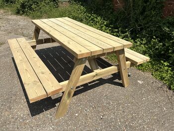 Heavy Duty Garden/Pub Picnic Table With Traditional Top, 2 of 7