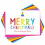 Personalised Rainbow Merry Christmas Card, thumbnail 3 of 3