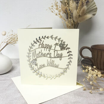 Personalised Papercut 1st Mother's Day Card, 10 of 12