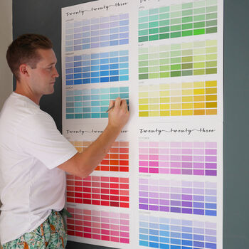 Paint Chip Colour Swatch Wall Planner 2023, 5 of 11
