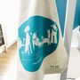 #Ilovedogs Recycled Fabric Tote Bag In Aqua, thumbnail 2 of 7