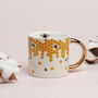 G Decor Beehives Contrast Gold Ceramic Tea Coffee Mug, thumbnail 1 of 5