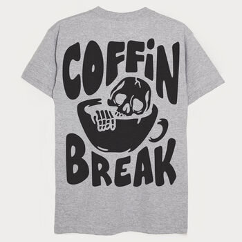 Coffin Break Men's Halloween T Shirt, 2 of 10