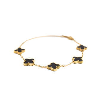 Clover Bracelet Gold/Black, 2 of 4