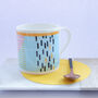 Blue Abstract Painting Bone China Mug, thumbnail 2 of 9