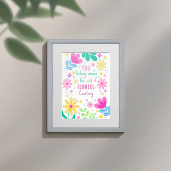 Personalised Flower Power Children’s Nursery Framed Print, 3 of 10