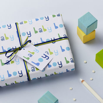 Baby Boy Wrapping Paper Set, 2 of 10