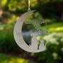 Cat And Dog Personalised Silhouette Steel Moon Crescent, thumbnail 6 of 8