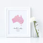 Personalised Australia Engagement Map Print, thumbnail 5 of 9