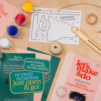 Make Your Own Superhero Wooden Craft Kit For Kids, 3 of 6