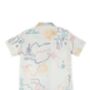 Voyager Trails Printed Cotton Shirt With Cuban Collar And Embroidery, Off White, thumbnail 6 of 7