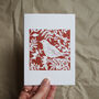 'Thrush In Berries' Greetings Card, thumbnail 2 of 4