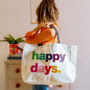Happy Days Oversized Tote Bag, thumbnail 2 of 5
