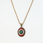 Gold Vintage Style Jewelled Pendant Necklace, thumbnail 1 of 3