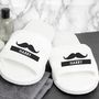 Personalised 'Moustache' Velour Slippers, thumbnail 1 of 2