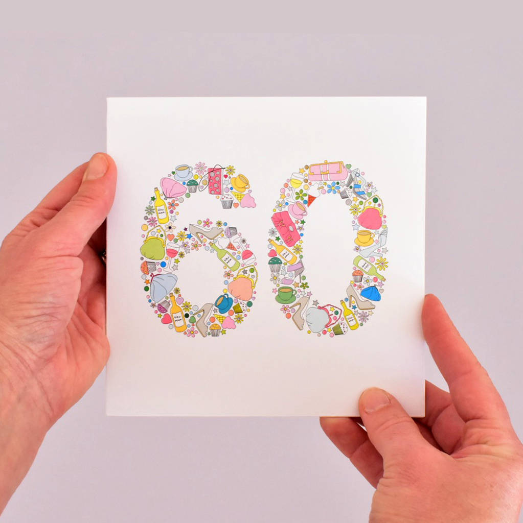 Girlie Things 60th Birthday Card By mrs L cards | notonthehighstreet.com