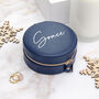 Personalised Blue Round Jewellery Case, thumbnail 6 of 6