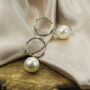 Hexagone Freshwater Single Pearl Dainty Drop Earrings, thumbnail 1 of 7