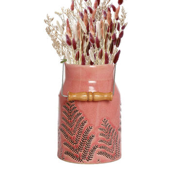 Pink Fern Ceramic Milk Churn Vase, 2 of 8