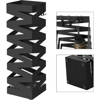 Metal Umbrella Holder Stand With Drip Tray, 6 of 7