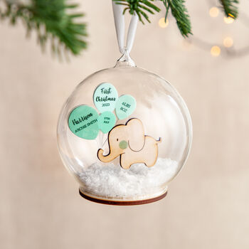 First Christmas Baby Details Bauble, 3 of 7