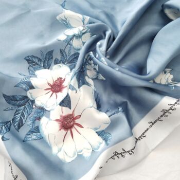 Pastel Floral Silk Polyester Scarf, 2 of 7