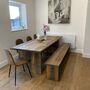 Elston Farmhouse Dining Table And Bench, thumbnail 1 of 8