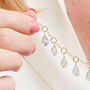 Peridot Beads And Gold Plated Silver Dangly Necklace, thumbnail 7 of 11