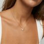 Silver Or Gold Baguette Chevron Necklace, Women's Valentine's Jewellery, thumbnail 7 of 7