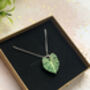 Plant Leaf Silver Plated Necklace Letterbox Gift Set, thumbnail 4 of 12
