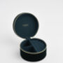 Badger Embroidered Green Circle Jewellery Box, thumbnail 4 of 6