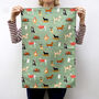 Christmas Dogs Christmas Tea Towel, thumbnail 2 of 4