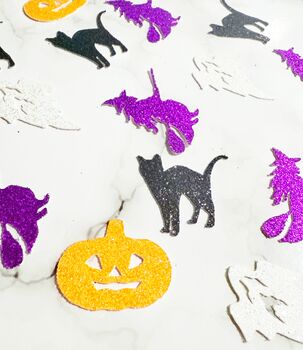 40 X Halloween Confetti, Table Decor, Pumpkin, Ghost, Witch, Cat, 3 of 6