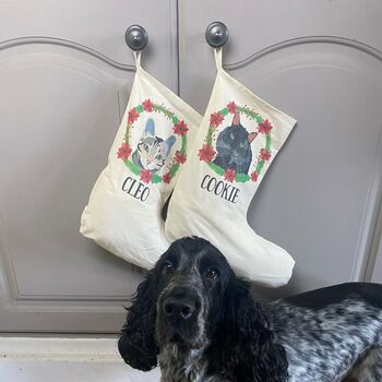Personalised Christmas Stocking For Cat Lovers, 12 of 12