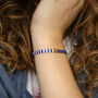 Blue And White Enamel Tile Stretch Bracelet, thumbnail 2 of 3