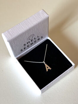 Sterling Silver Initial Pendant Necklace, 5 of 7