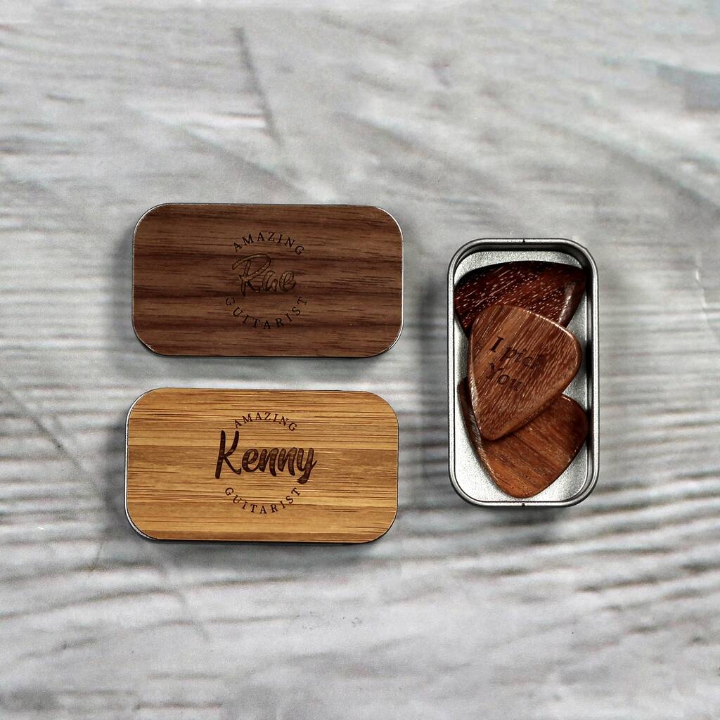 Personalised Guitar Pick Tin By BEEcycle