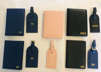 Passport And Luggage Tag Set With Monogram, 2 of 10