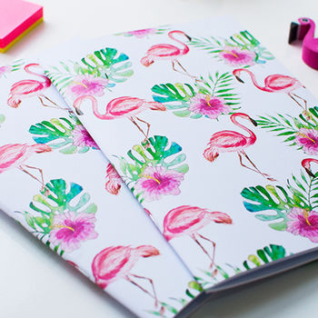 Flamingos A5 Notebook With 40 Blank Pages, 3 of 3
