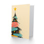 Tree Colourful Mid Century Modern Xmas Christmas Card, thumbnail 2 of 4