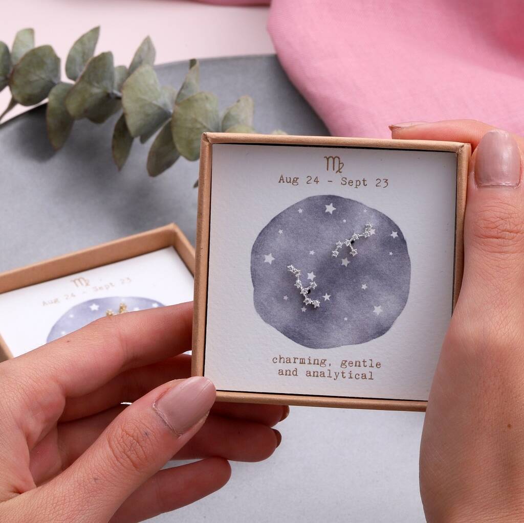 Star Sign Constellation Earrings Studs, 1 of 12