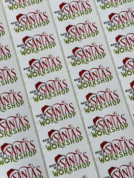 Made In Santas Workshop Christmas Sticker Sheet, 3 of 3