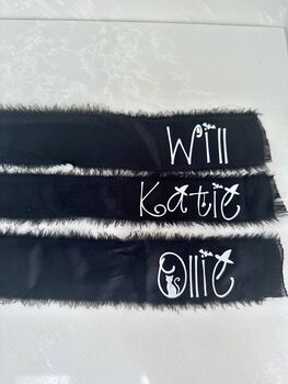 Boo Basket Halloween Bag Ribbon Tag, Place Name, Personalised Ribbon, 5 of 5