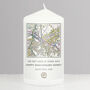 Personalised Modern Map Anniversary Candle, thumbnail 2 of 3