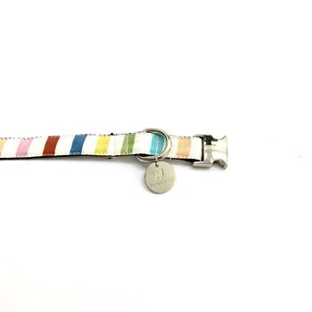 Thurlestone Rainbow Striped Bow Tie Collar And Lead Set, 4 of 5